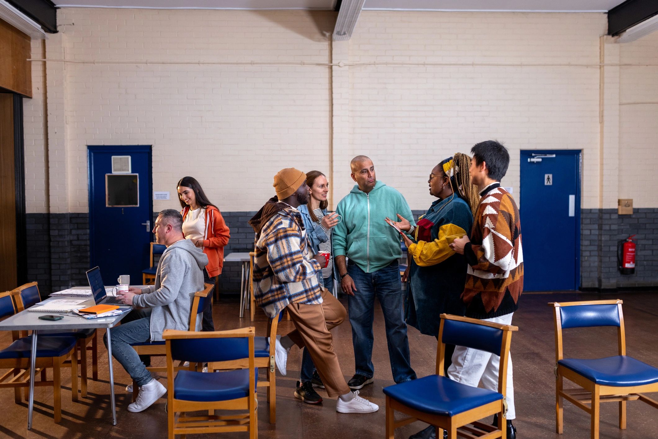 Healthcare professionals in collaborative discussion