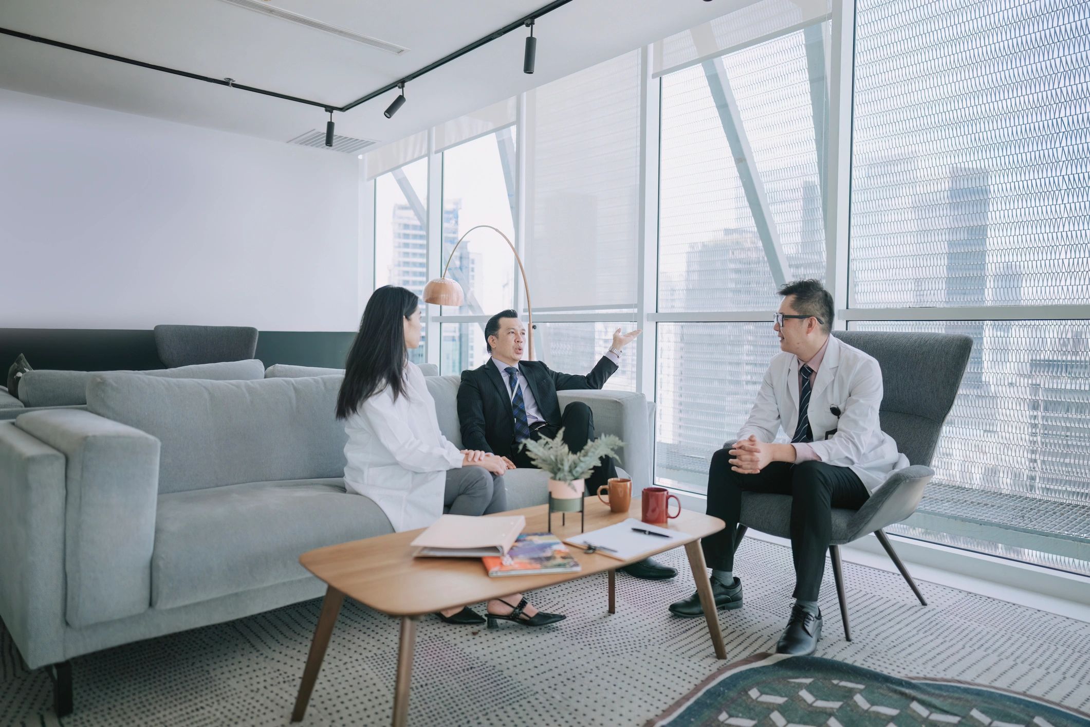 Healthcare leadership team in a strategic meeting