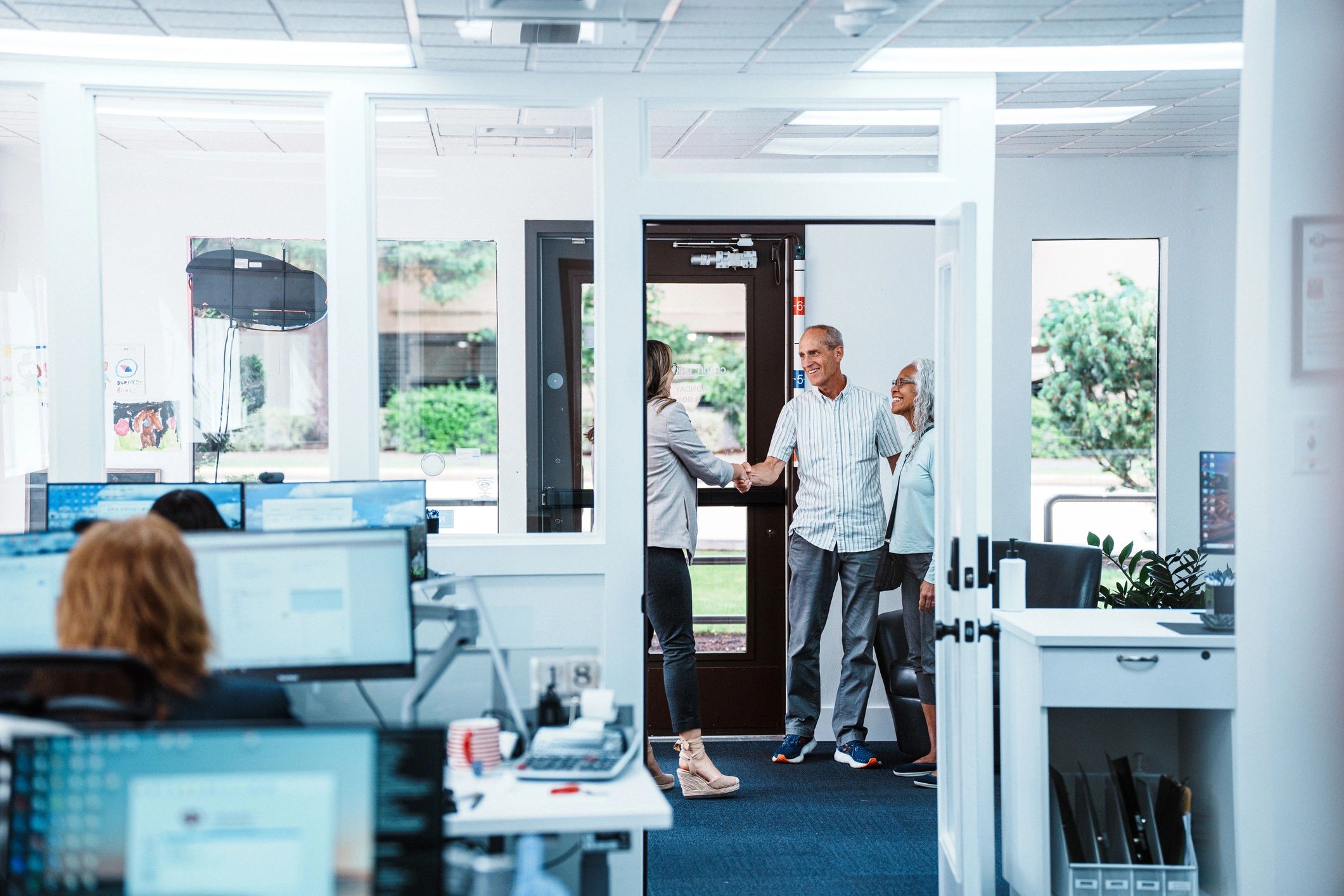 Professional consultation meeting in a modern office